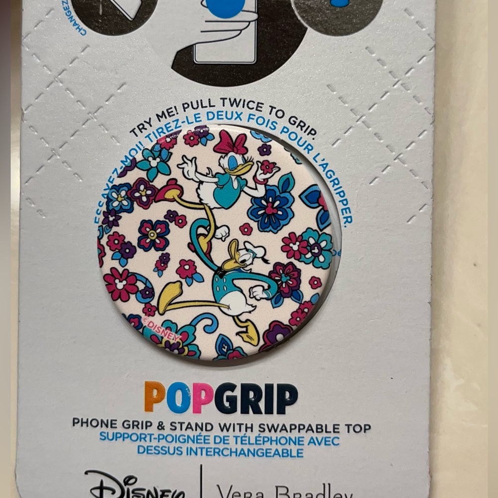 Vera Bradley Disney Pop Socket Donald and Daisy New